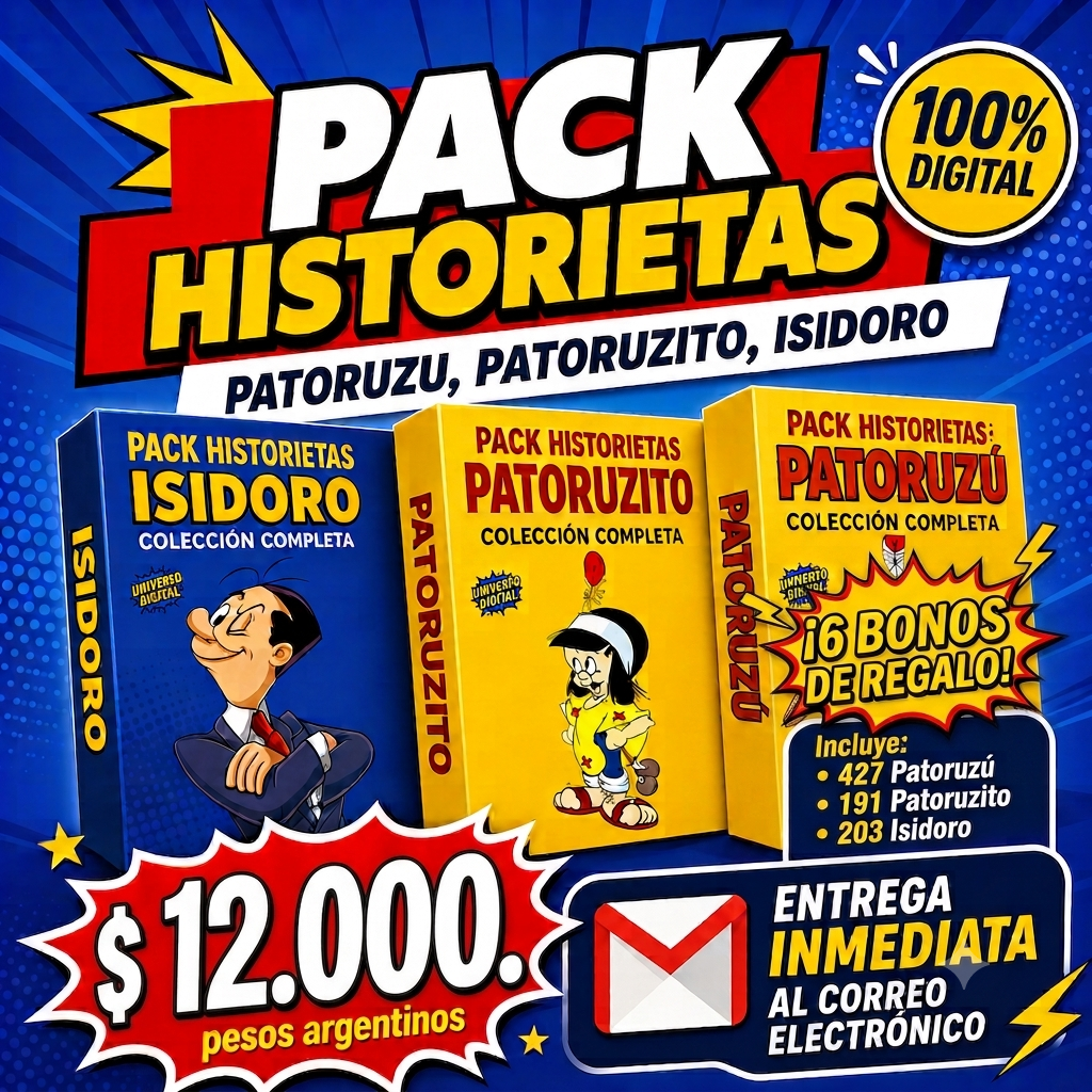 Pack Historietas - Patoruzú, Isidoro, Patoruzito + 6 Bonos